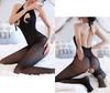 Sexy Seduction Illusion mesh  Lace Open Open Cleavage Sex Net Clothes with Socks for Women Sex Underwear
