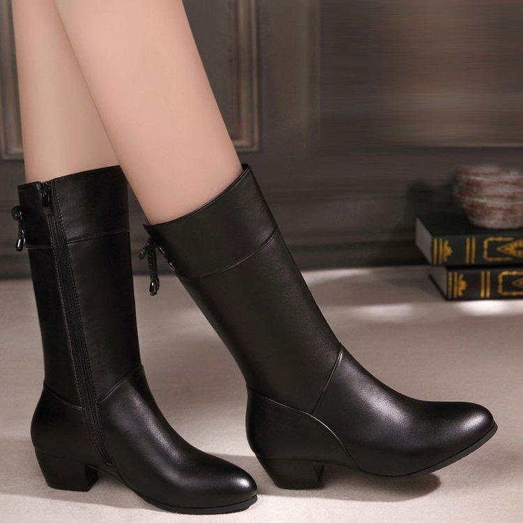 Martin boots women's platform short boots fleece thickened locomotive boots trendy large size women's shoes