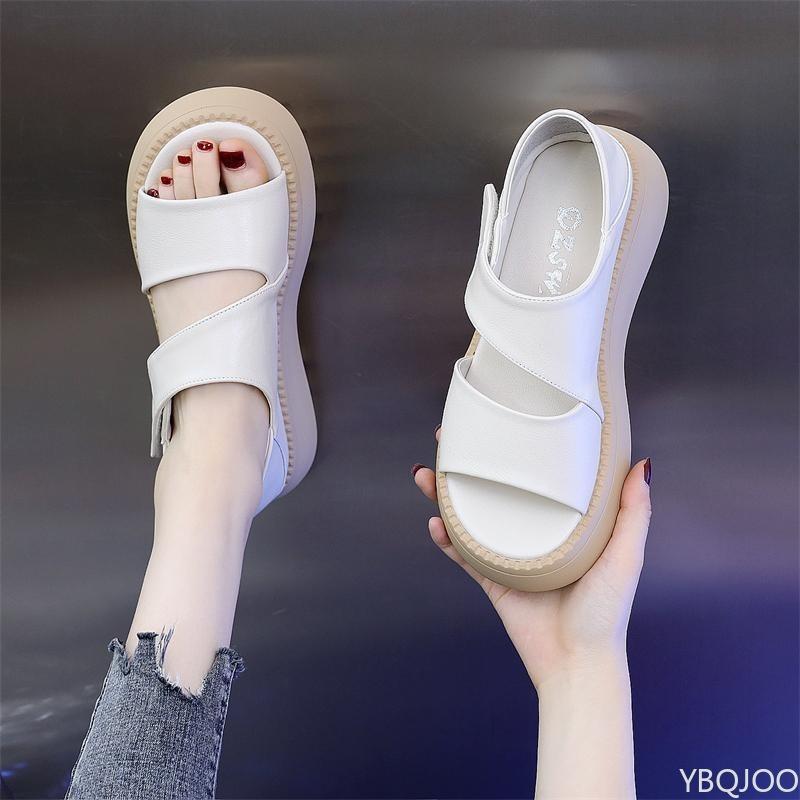 Fashion Open toed beach women's shoes are fashionable breathable comfortable Summer new thick soled casual soft soled beach shoes