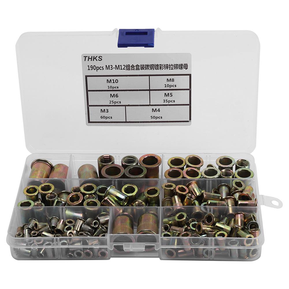 Threaded Rivet Nut M4/5/6/8 Colored Zinc Plating Steel for automobiles furniture durable and long service life Rivet Nut Threaded Rivet Nut M4/5/6/8 Colored Zinc Plating Steel for automobiles furniture durable and long service life Rivet Nut