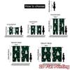 2pcs,Curtains Christmas Trees Snowflakes_b (3) Modern Print Curtains Polyester Easy Install Curtains Outdoor Decorations Ldeal