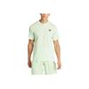 Adidas Solid Color Crew Neck Brand Logo Short Sleeve T-Shirt Men Tops Light-Green IT5396