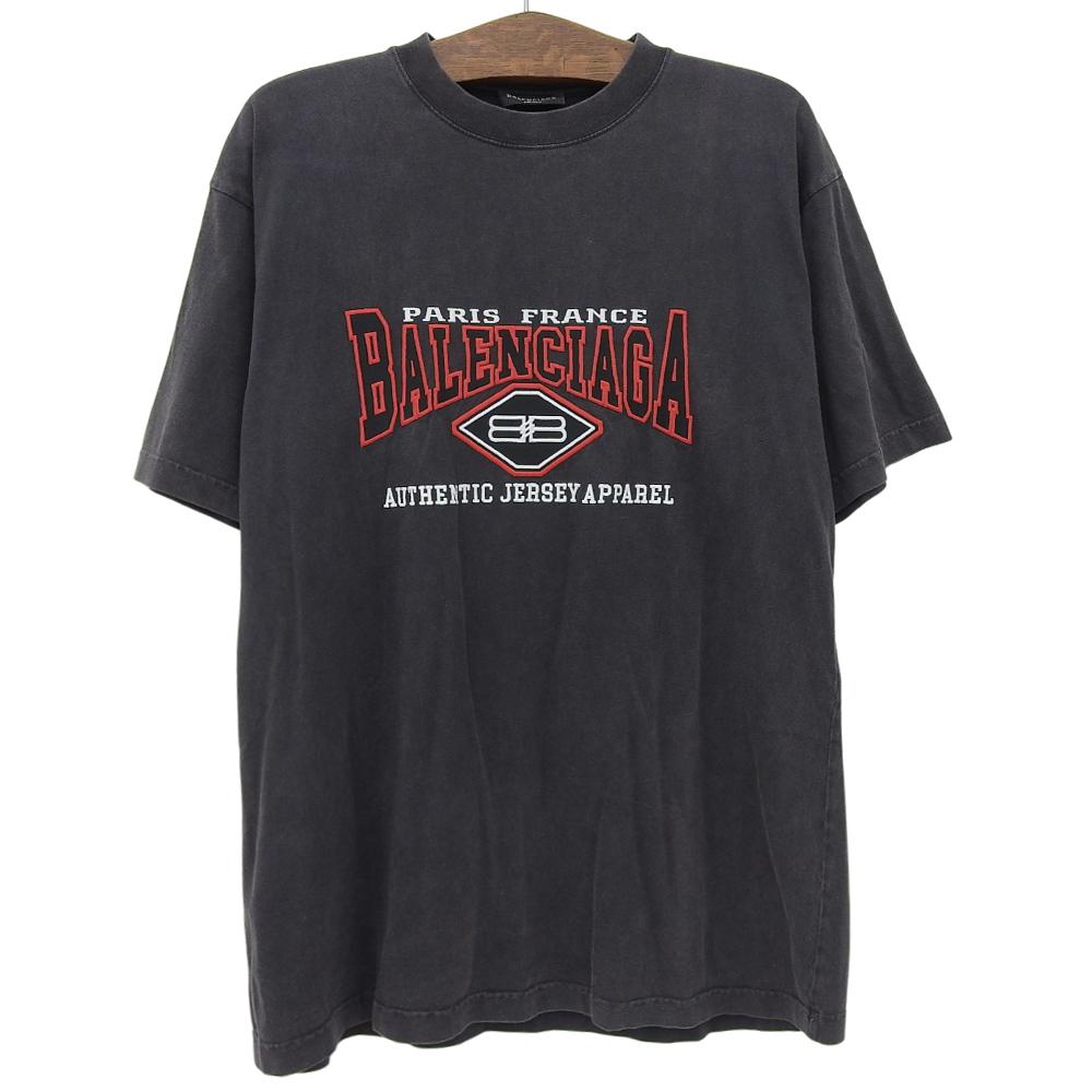 BALENCIAGA Excellent condition TMVA9 AUTHENTIC oversized T-shirt, men's, charcoal gray, XXS, 641675 tops XXS Charcoal grayUsed