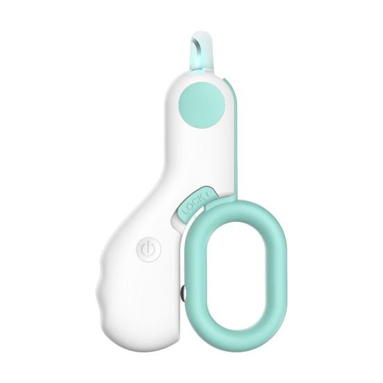 

Машинки для стрижки ногтей для домашних животных с предохранительным замком, триммер для ногтей с подсветкой для кошек, собак, кроликов, профессиональный инструмент для ухода за волосами со светодиодной подсветкой синий