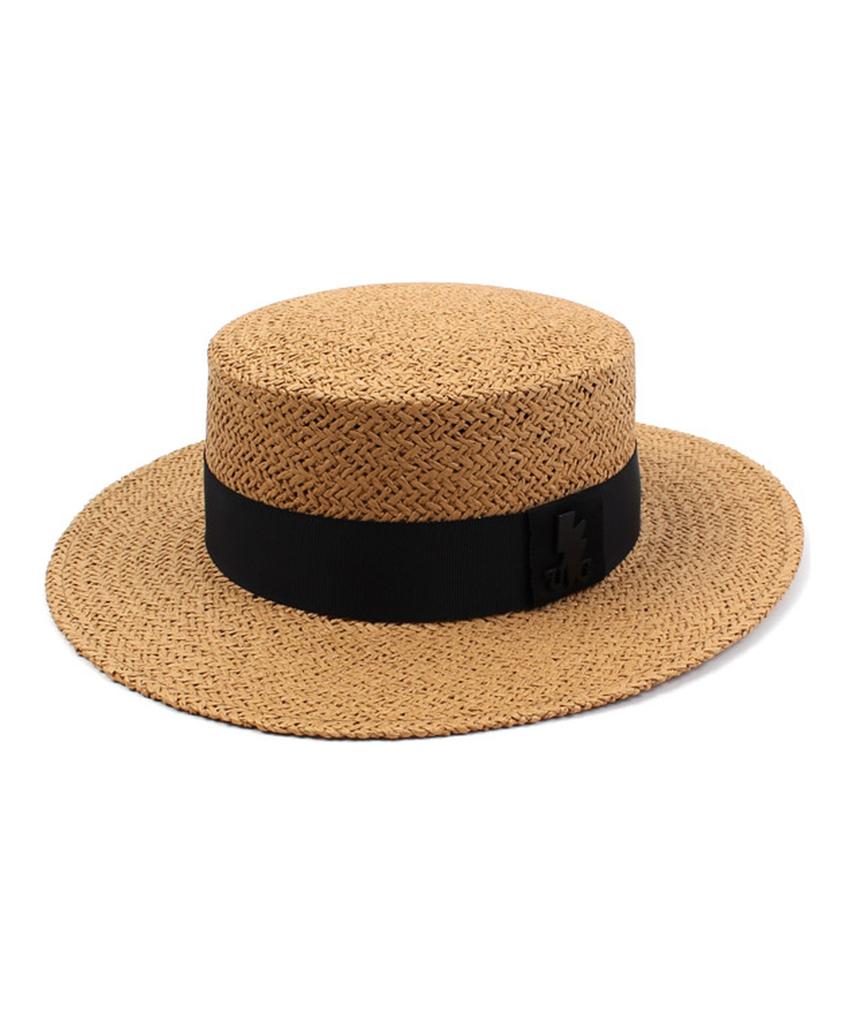 Yunibeosyeolkemiseuteuli Brown Flat Panama Hat Panama Hat