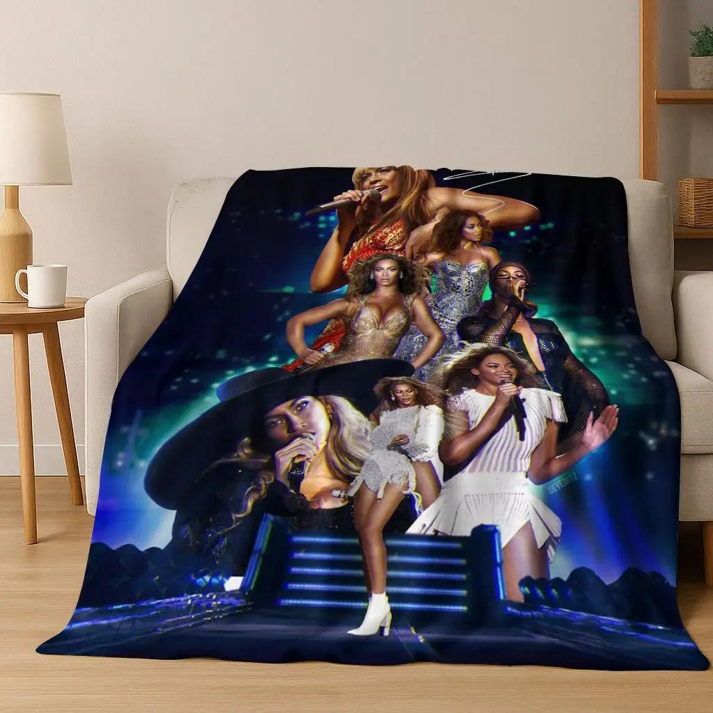 Moderne Popmusik Beyonce Kunst Flanelldecke, Gemütliche Weiche Überwurfdecke für Zuhause Schlafzimmer Bett Sofa Picknick Büro Abdeckung Geschenk Kind