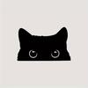 2PCS Cartoon Fun Black Cat Car Stickers Body Bumper Scratches Covering Decorative Stickers