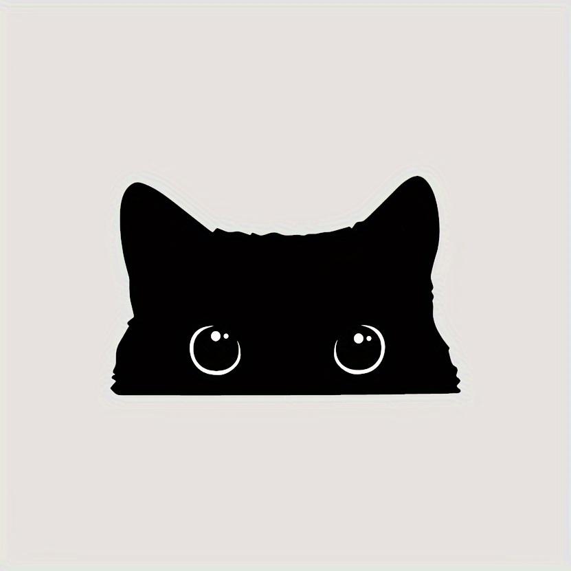 2PCS Cartoon Fun Black Cat Car Stickers Body Bumper Scratches Covering Decorative Stickers
