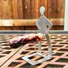 1/4Pcs Stainless Steel Sausage Stand Portable Reusable Standing Man Hot Dog Holder Outdoor Camping Barbecue Grill Accessories