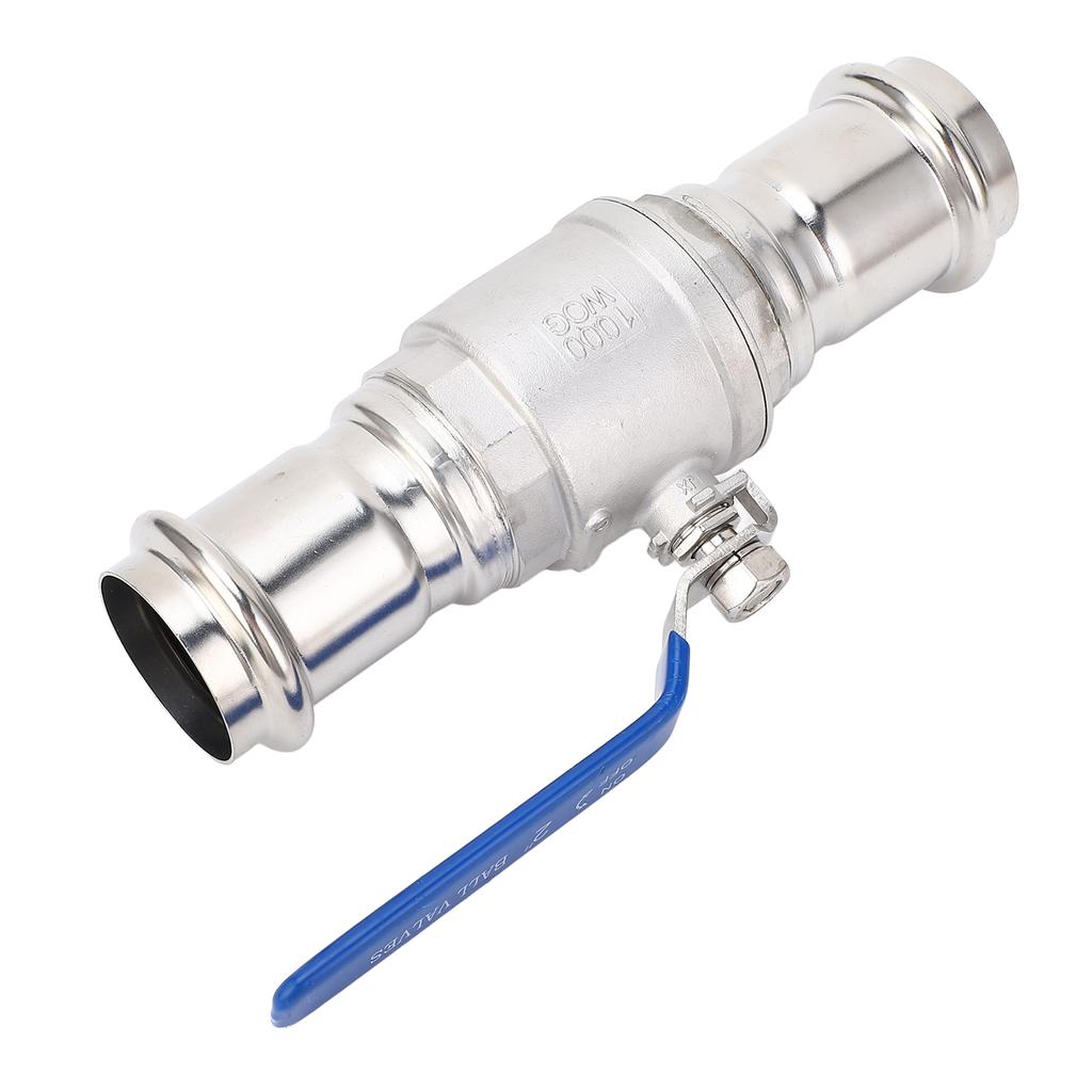 Press Ball Valve 2 Inch DN50 1000PSI WOG 304 Stainless Steel Pipe Ball Valve for Water Oil Steam