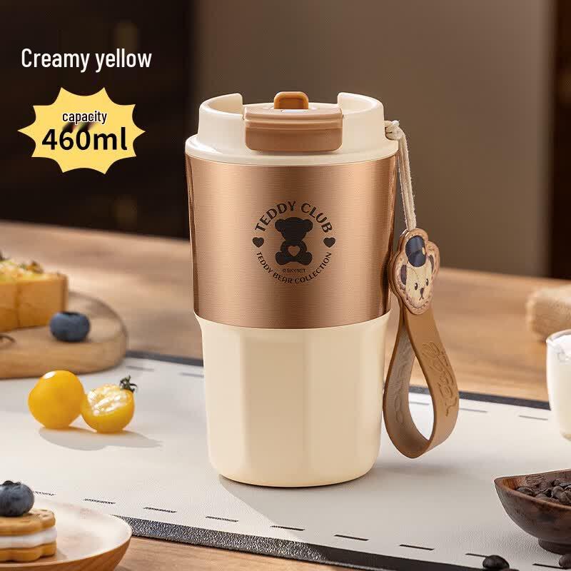 TAFUCO T5459 Dual-Drink Ceramic Coated Insulated Coffee Mug