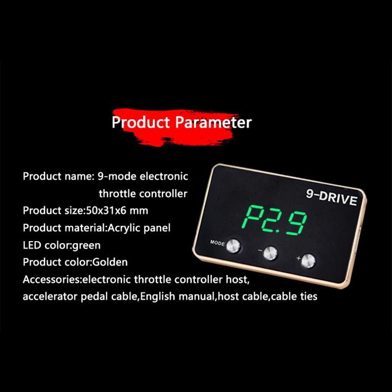 Durable-Throttle Response Controller 9 Drive Modes Racing Accelerator Potent Booster Tuning Parts Accessory black 821
