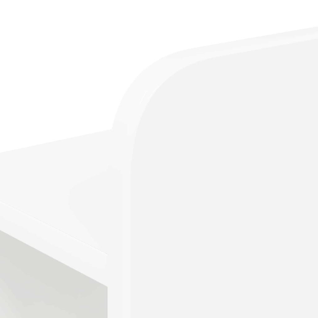 White Storage Bed Frame 150 x 200 cm Particleboard