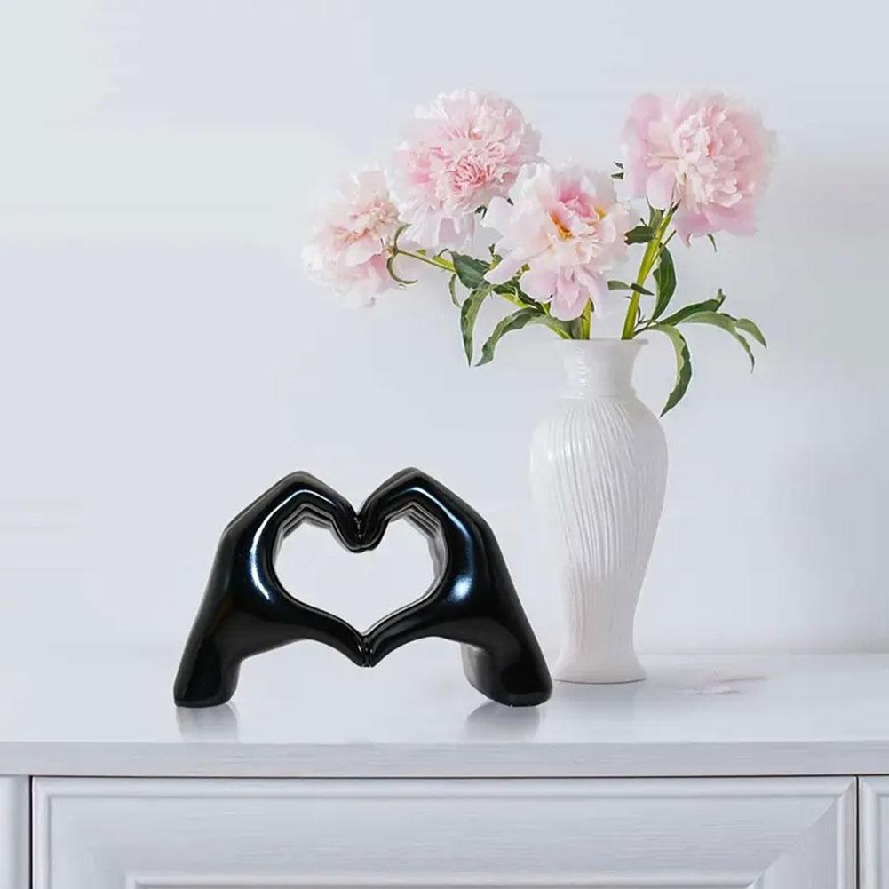 Small Heart Hands Sculpture Decoration,Room Decor Aesthetic for Living Room Bedroom, Love Finger Shelf Decor, Gifts for Girls