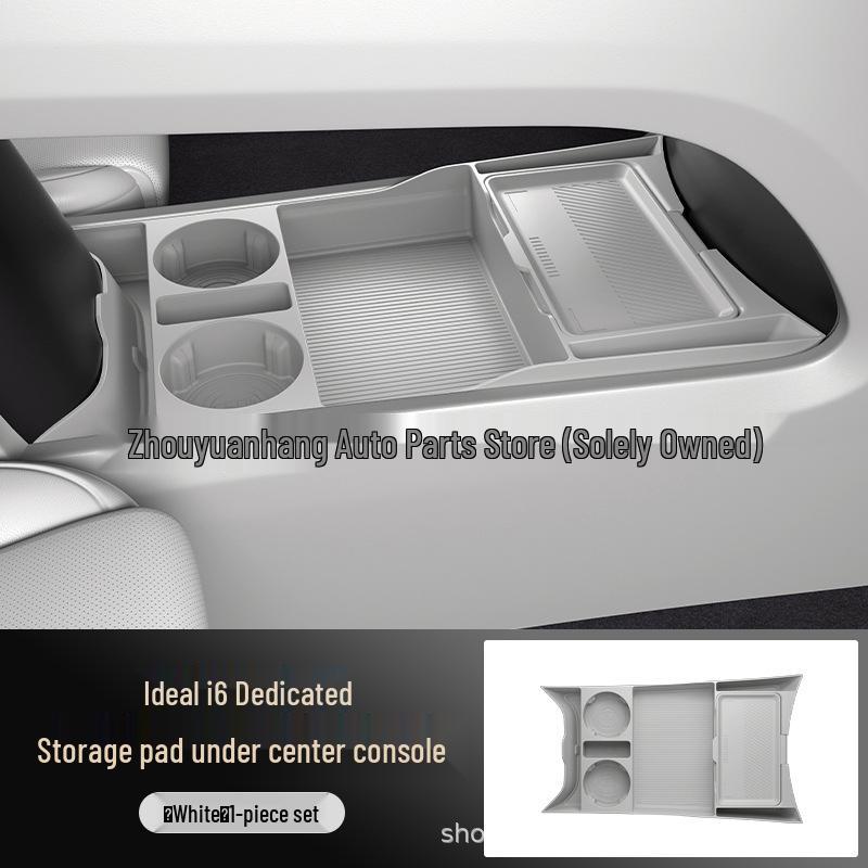 Compatible with 25 Li Auto i6 Models: Center Console Glasses Holder & Lower Storage Box - Car Accessories Modification Parts