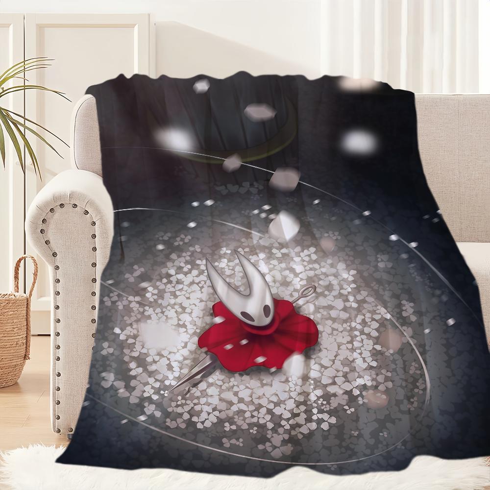 Game H-Hollow K-Knight Silksong Blanket Blanket for Couch Sofa Travel Home Picni Flannel Blanket Birthday Gift Warm Comfortable