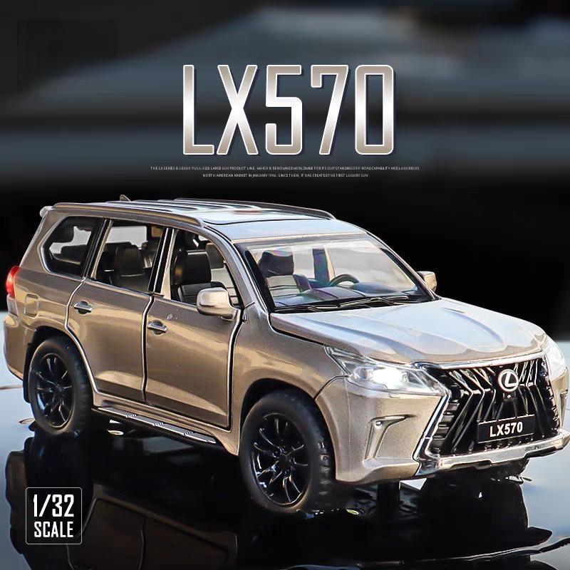 Toyota Lexus LX570 SUV Mare de Teren Simulare Diecast & Vehicule de Jucărie Sunete & Lumină Mașină cu Tracțiune:32 Model de colecție din aliaj