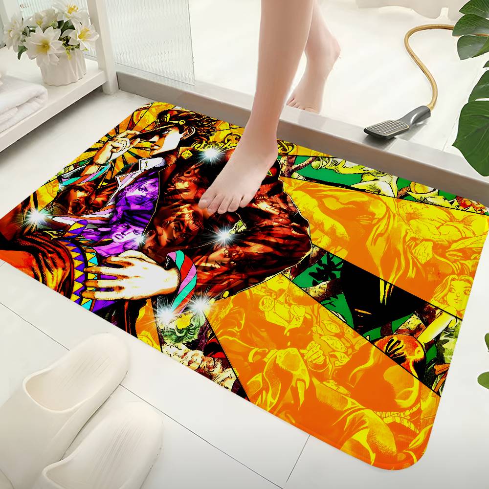 Anime JoJos Bizarre Adventure Bathroom Mat Kids Room Bedroom Decoration Balcony Anti Slip Doormat Living Room Welcome Rug