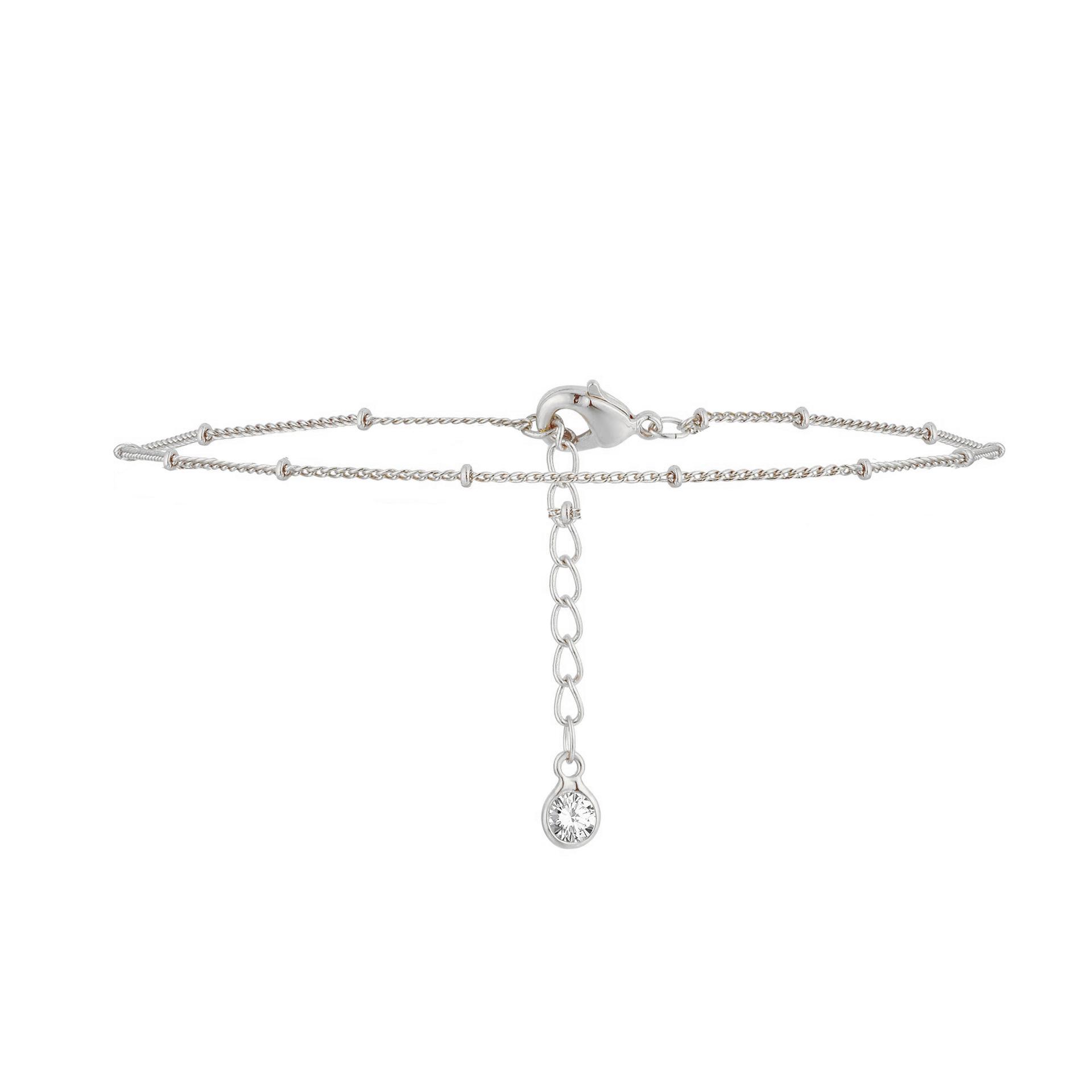 18K Gold Plated Stainless Steel Paperclip  Bead Chain Bracelet
