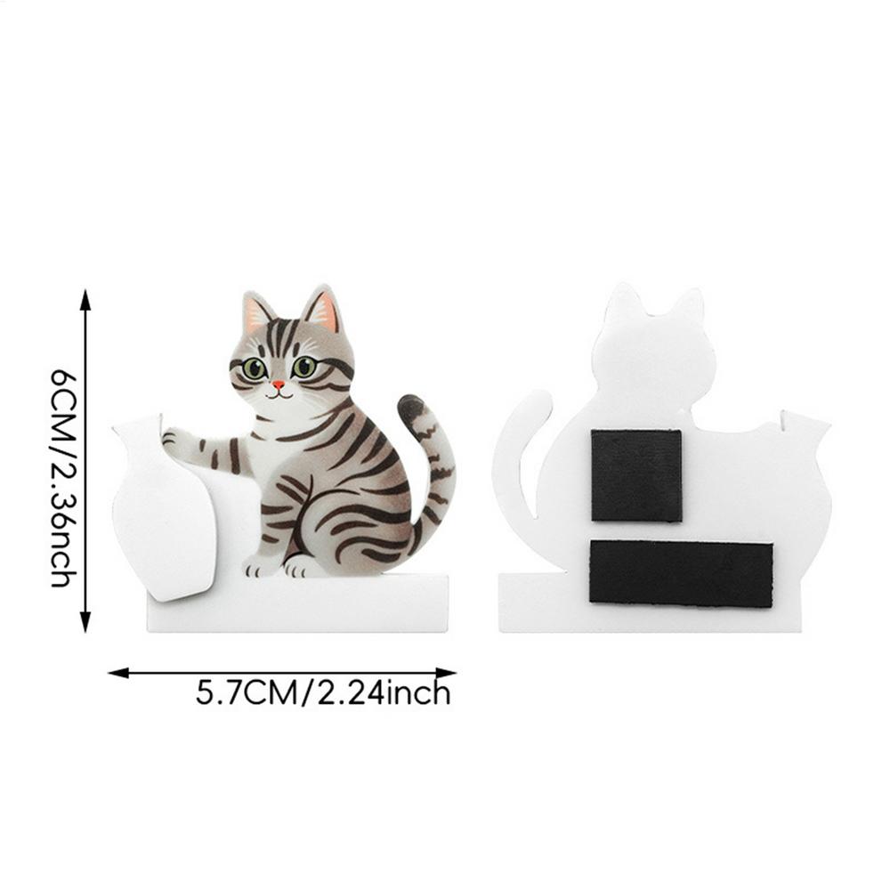 Cat Whisker Holder Acrylic Fridge Magnet Keepsake Creative Cat Whisker Vase For Pet Hair Collection, Refrigerator Wall Home