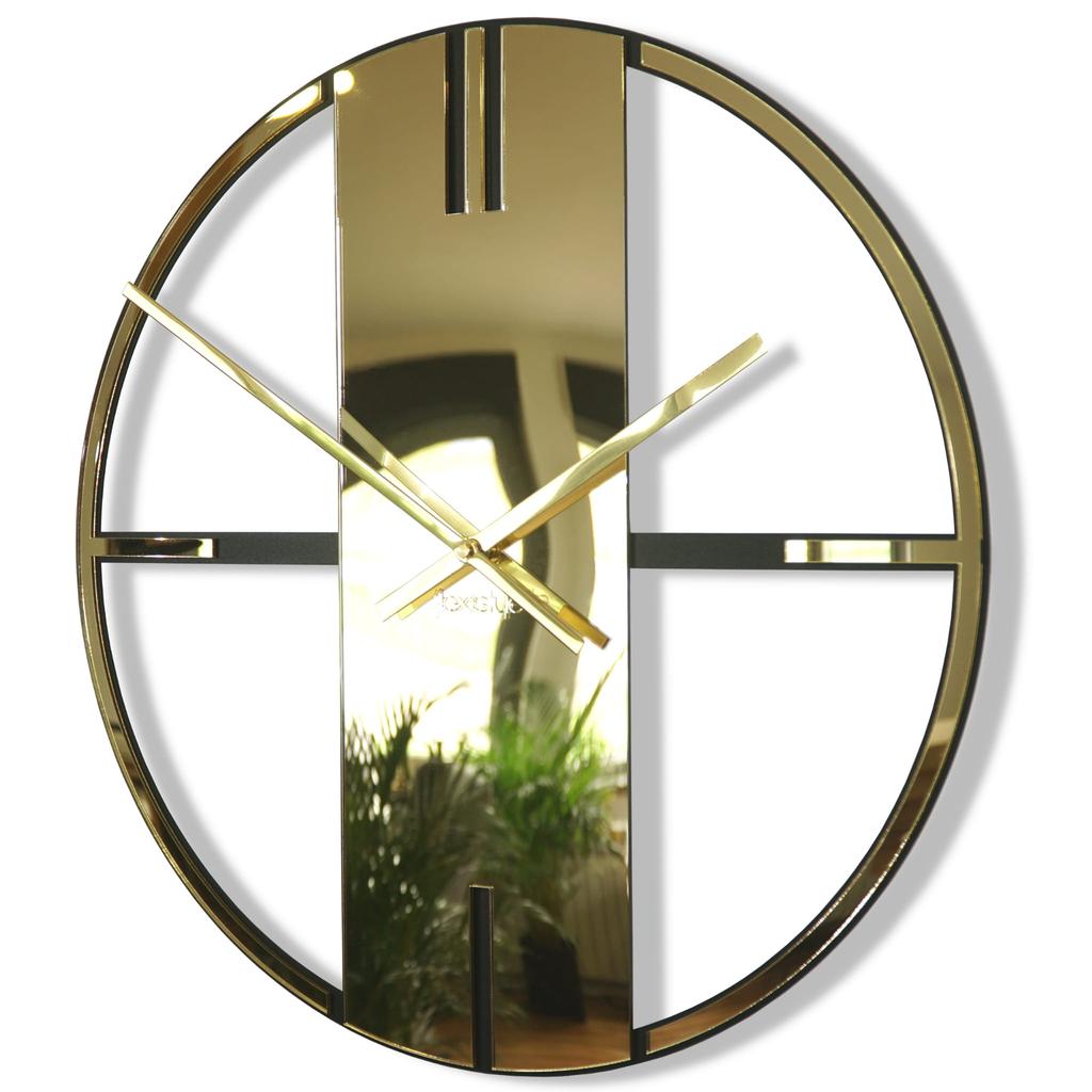 Unique gold metal wall clock 50cm