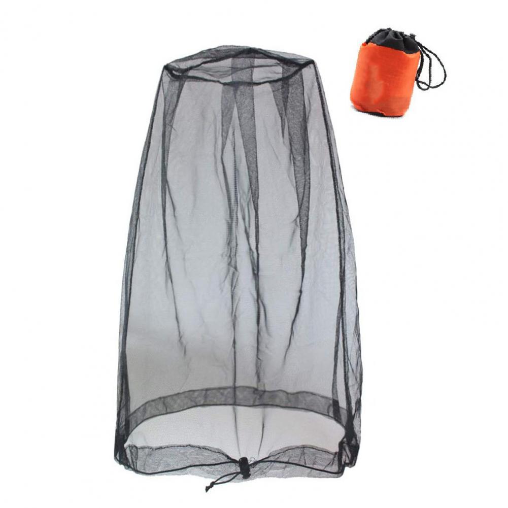 Mosquito Head Net Fine Mesh Face Netting with Drawstring for Hat Breathable Men Women Protection from Midges Insects Gnats