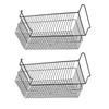 2Pcs Chest Freezer Organizer Bins Deep Basket Stackable Storage Rack Metal Wire Black L63cm X W27cm