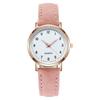 Orologio puntatore luminoso moda scolaretta pelle opaca fresca casual orologio digitale al quarzo semplice