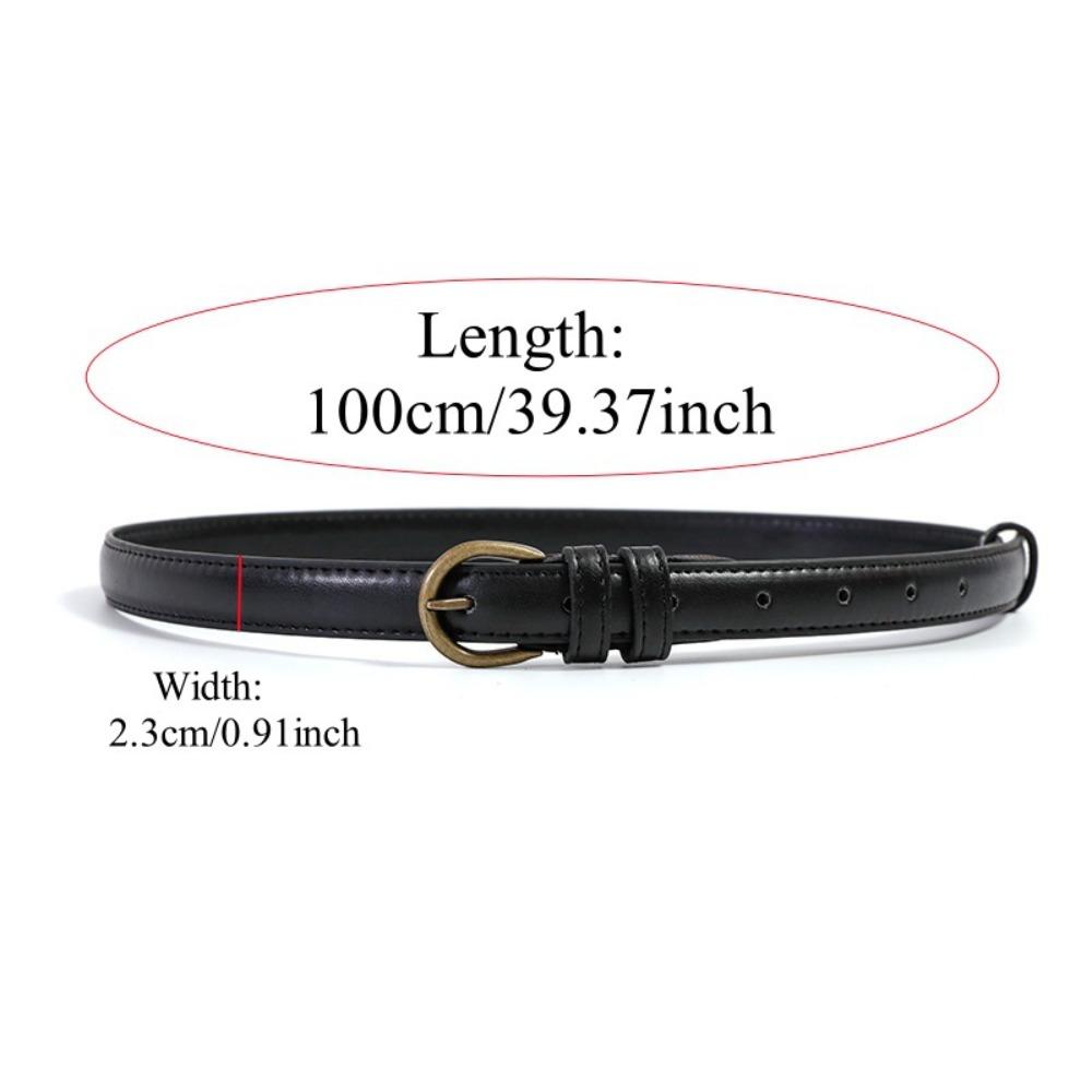 PU Women Waistband Retro Style Trouser Dress Belts New Pin Buckle Waistband  Women