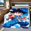 1PC Son Goku  Print Flannel Blanket, High Quality All Seasons, Home Decor, Warmth and Comfort, Perfect for Christmas Gifts