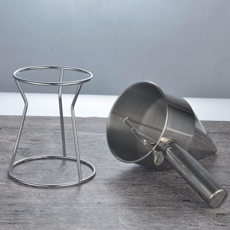 Stainless Steel Piston Funnels Octopus Balls Gadgets with Rack Batter Dispensers Cake Decorating Tools Funnel Dispensers