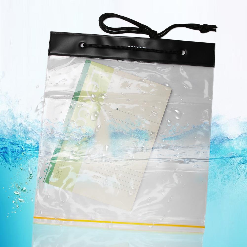 2pcs Multifunctional Waterproof Stationery Transparent Pen Bag Storage Map Holder