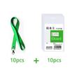 10 Pcs Transparent Badge Holder Neck Strap Set Waterproof  ID Card Bag Lobster Hook Rop Lanyard For Employee Access Control Card