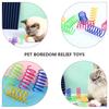 40 Pieces Durable Rubber Spring Toys for Cat Play and Interaction Assorted Color