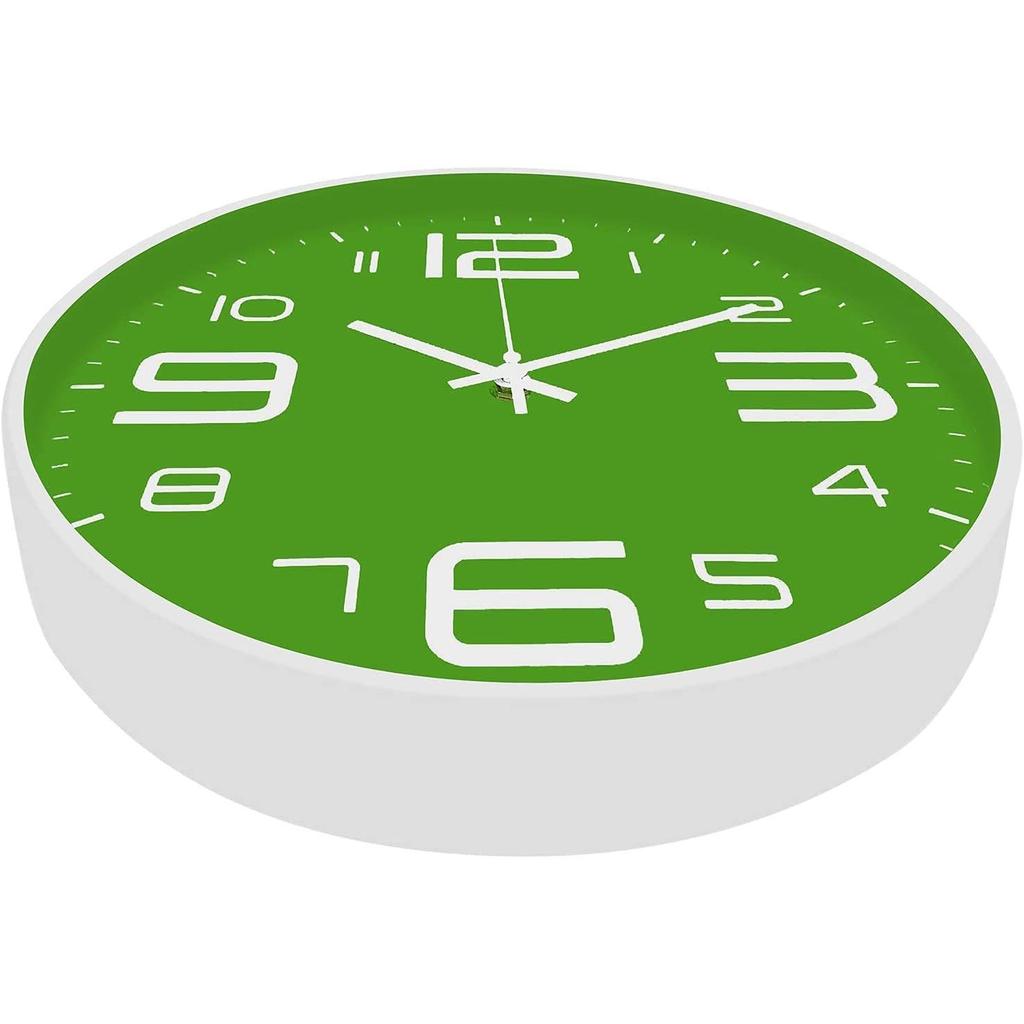 Wall Clock 12" Silent Quartz Decorative Latest Wall Clock Non-Ticking Classic Clock Battery Operated Round Easy To Read For Room/Home