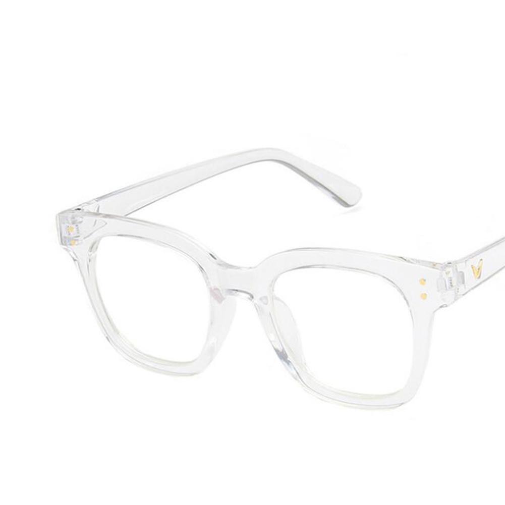 Retro Style Fashion Square Frame Clear Lens Glasses