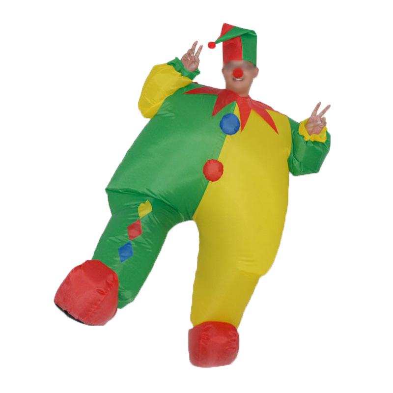Adult Halloween Fat Clown Inflatable Costume - Funny Cartoon Outfit