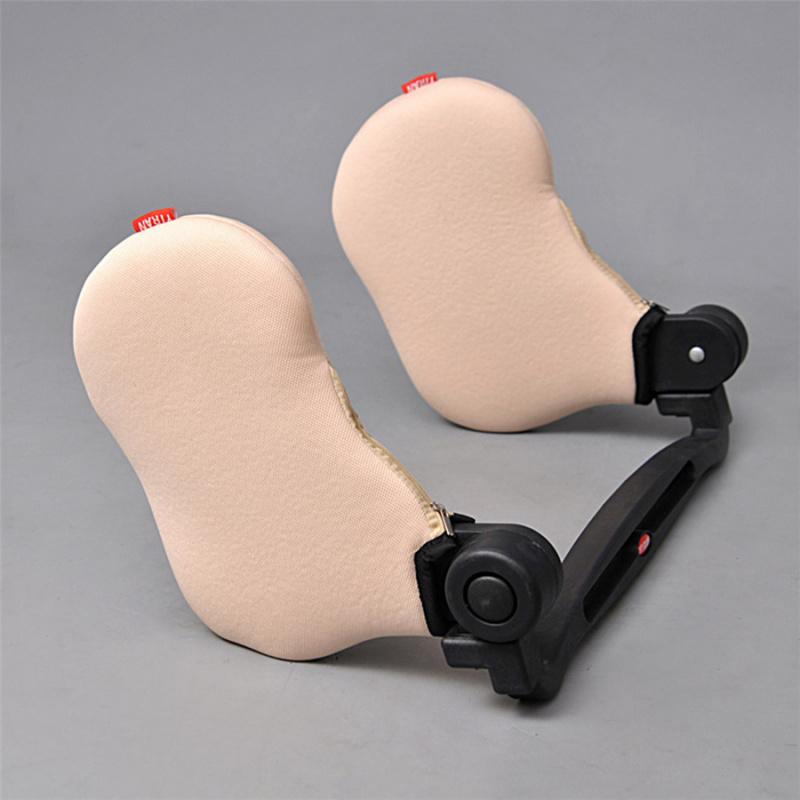 

Beige Car Seat Headrest Neck Rest Pillow Neck Safety Seat Support Cushion Pad