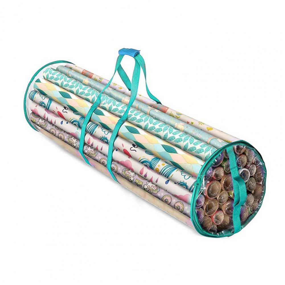 Holiday Wrap Storage Gift Wrap Storage Bags with Handles Holiday Wrapping Paper Organizer Tote Roll Wrap Storage for Christmas