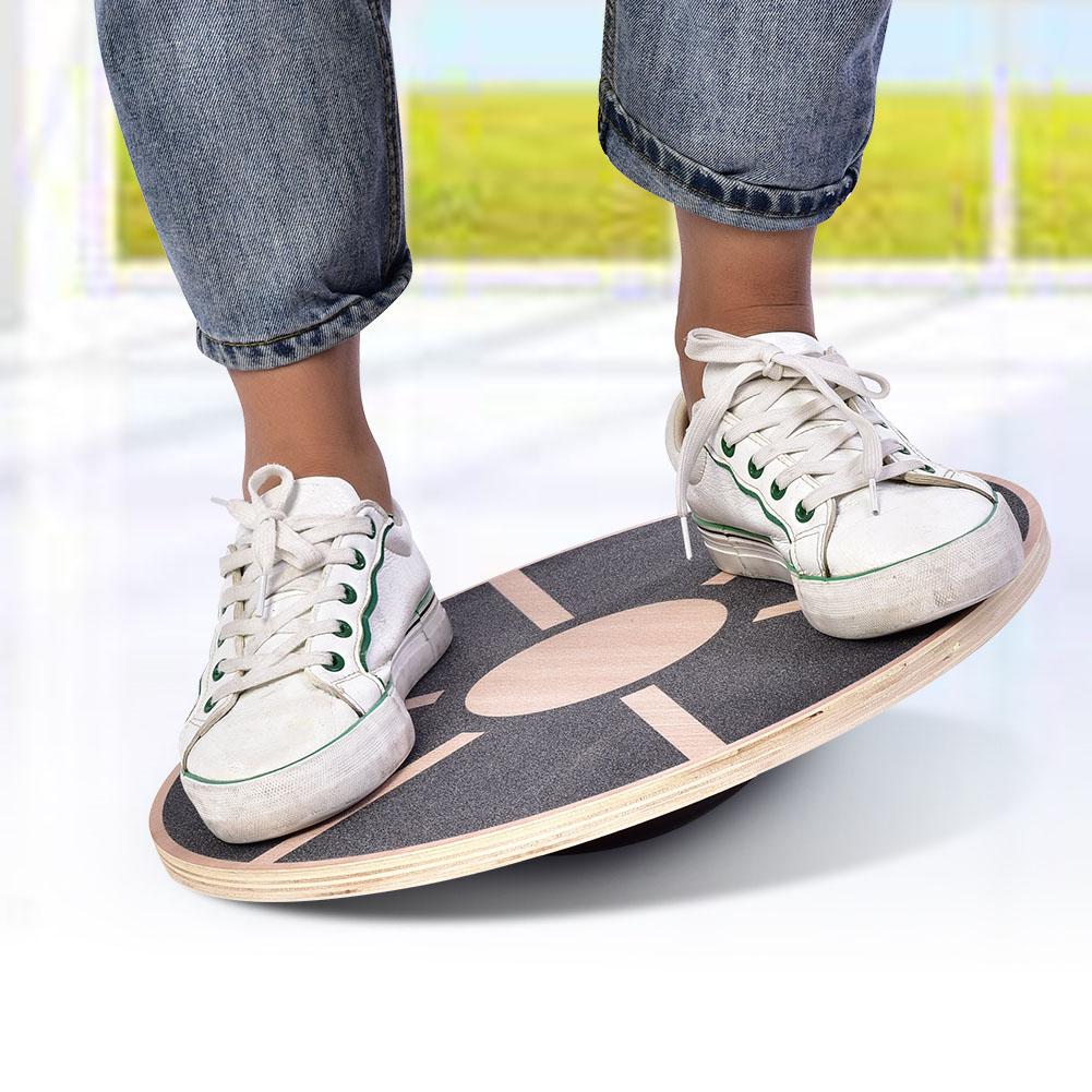 

Противоскользящая деревянная балансировочная доска для фитнес-тренировок и реабилитации