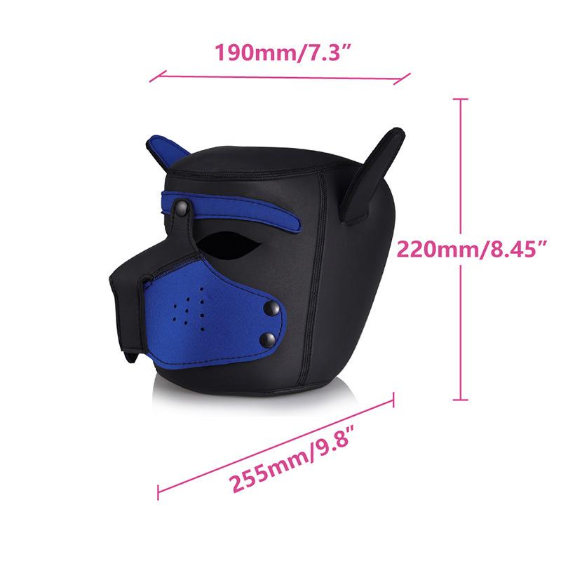 Kvinner Halloween Carnival Mask Sexy Voksen Cosplay Rollespill Hund helhodemaske Myk polstret lateksgummi valpemaske for ansikt