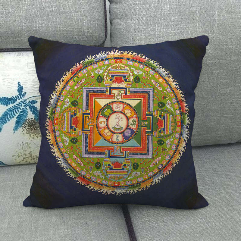 Bohemian Geometric Patterns Digital Printing Short Plush Pillow Covers For Car Sofa Office Cushion Cover Home Goods