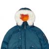 Palace P-2B Short Hooded Removable Fur Collar Down Jacket Unisex Outerwear Blue P19JK042