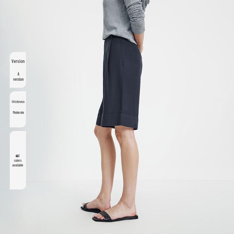 Navigare Women's Tencel Linen Bermuda Shorts