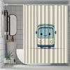 Vintage Train Design Shower Curtain - Waterproof Polyester, Includes Hooks, Ideal for Bathroom Decor, Durable Separator