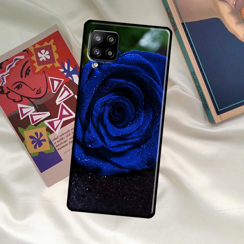 Blue Rose Art Case For Samsung Galaxy A56 A36 A06 A13 A53 A32 A12 A22 A52 A35 A26 A16 A55 A15 A54 A34 A14 Samsung A33 5G