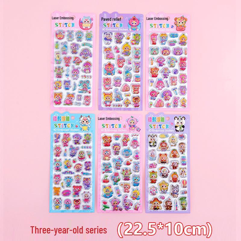 3D Capybara Lasergeprägter Kristallaufkleber für Kinder DIY Dekoration