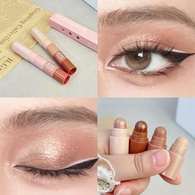 Aegyosal Glitter Pearlescent Highlighter Eyeshadow Stick Makeup Radiant Eyeliner Eye Cosmetics 4 In 1, 1 Piece