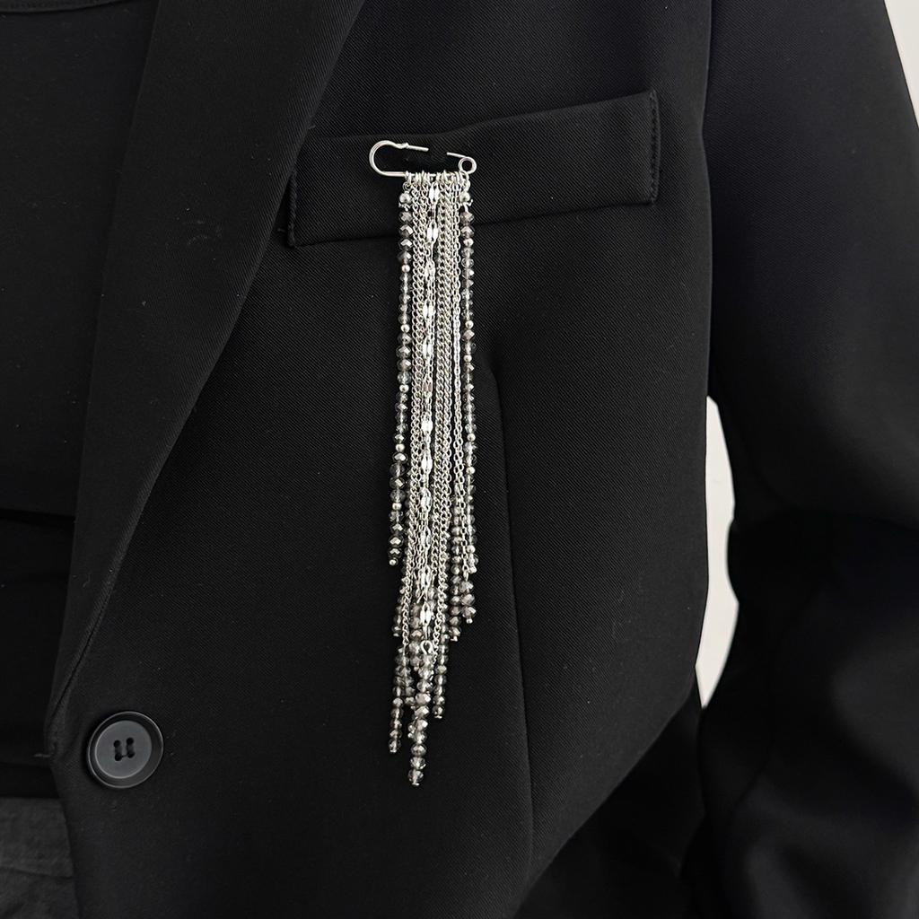 Fashion Versatile Daily Lapel Pin, Ins Style Beaded Crystal Brooch Pins For Women