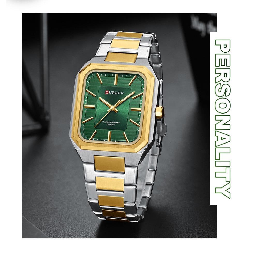 CURREN Retro Fashion Quartz Men's Wristwatches Casual Business Watch Male Stainless Steel Bracelet with Luminous Hands